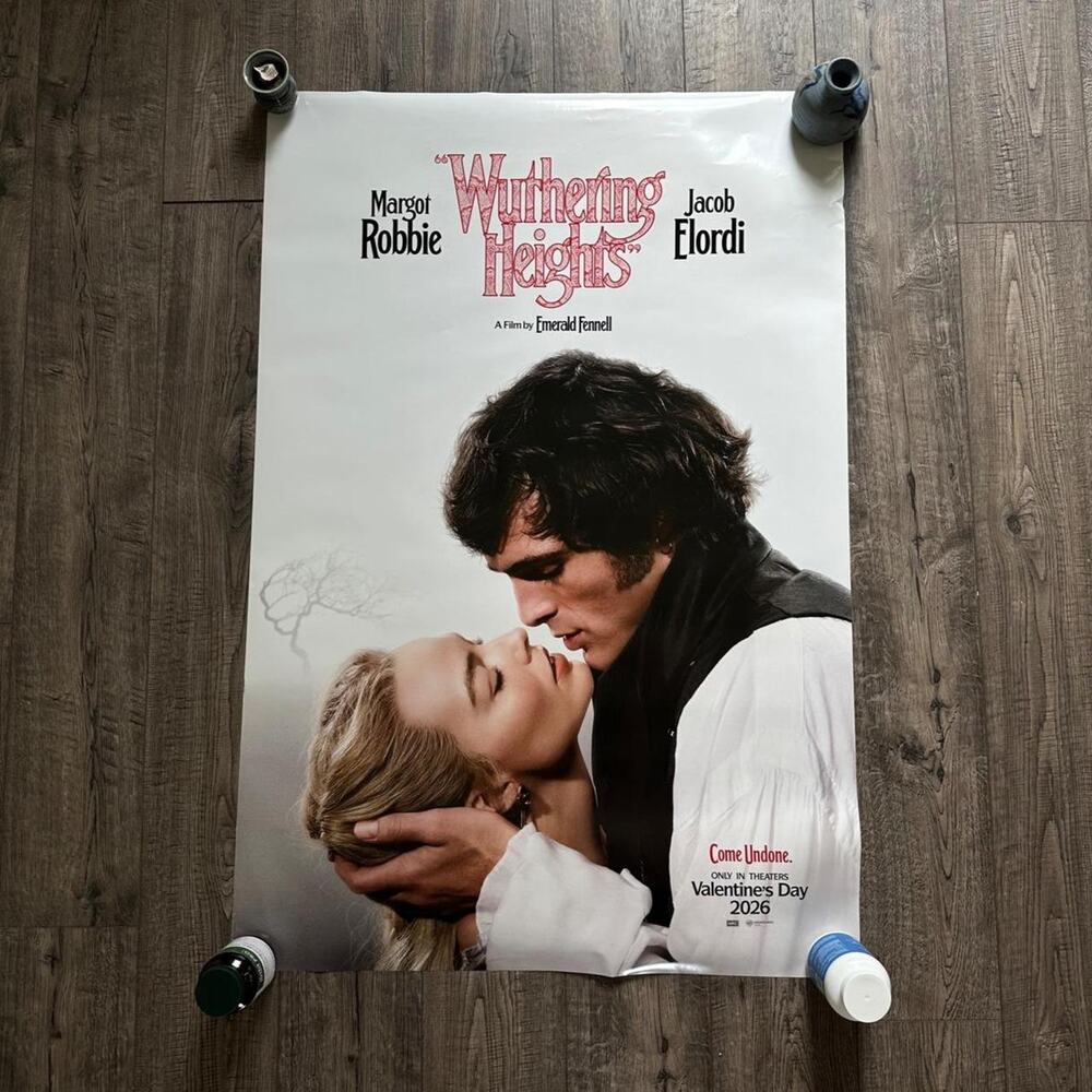 Margot Robbie Jacob Elordi Wuthering Heights 2026 Movie Promo Poster